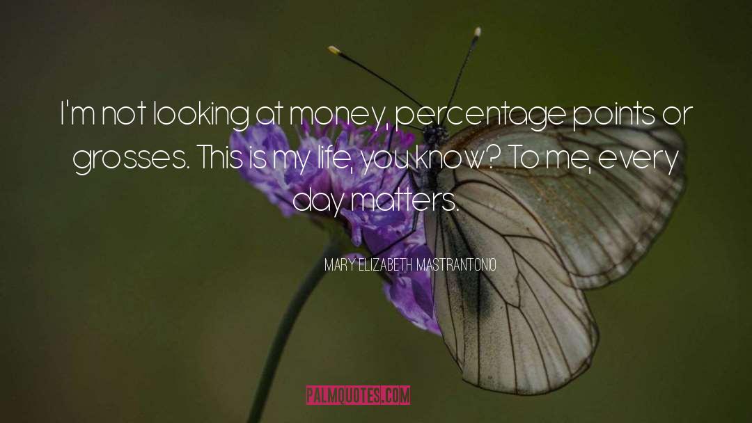 Mary Elizabeth Mastrantonio Quotes: I'm not looking at money,