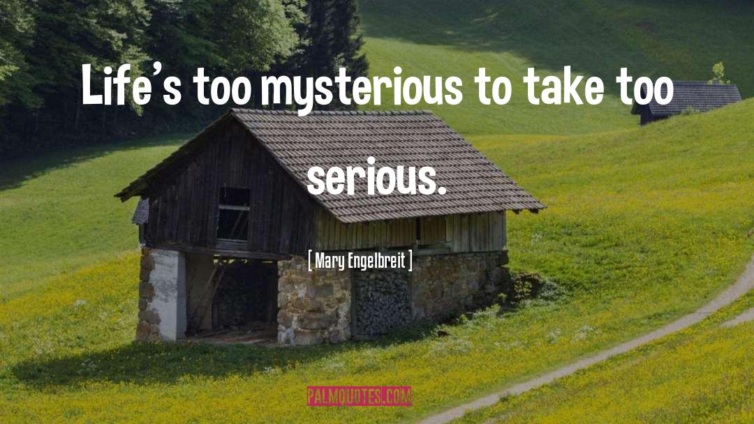 Mary Engelbreit Quotes: Life's too mysterious to take
