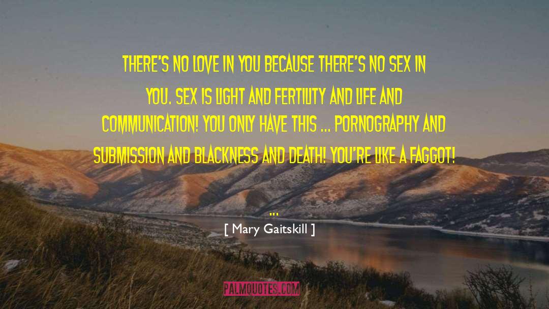 Mary Gaitskill Quotes: There's no love in you