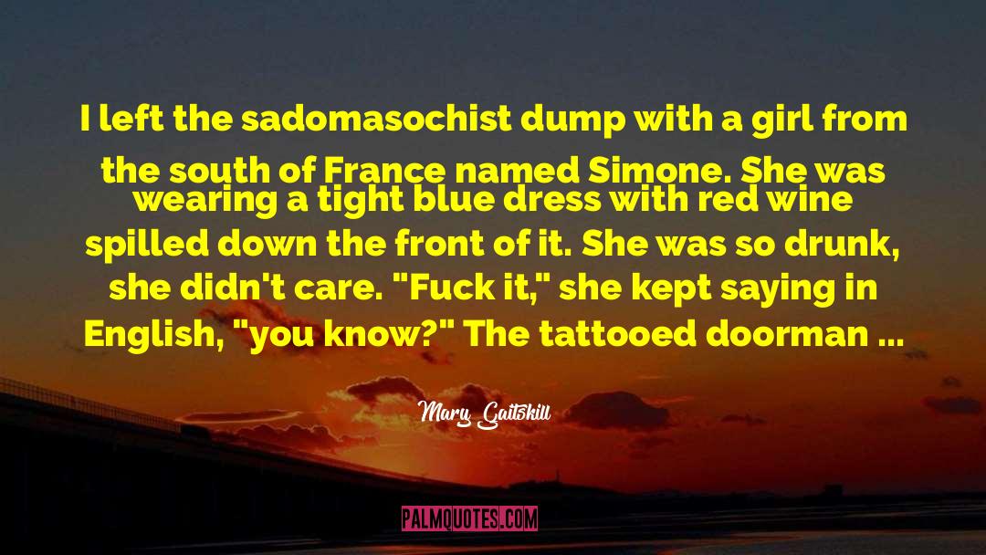 Mary Gaitskill Quotes: I left the sadomasochist dump
