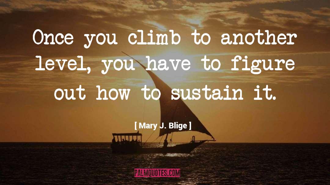 Mary J. Blige Quotes: Once you climb to another