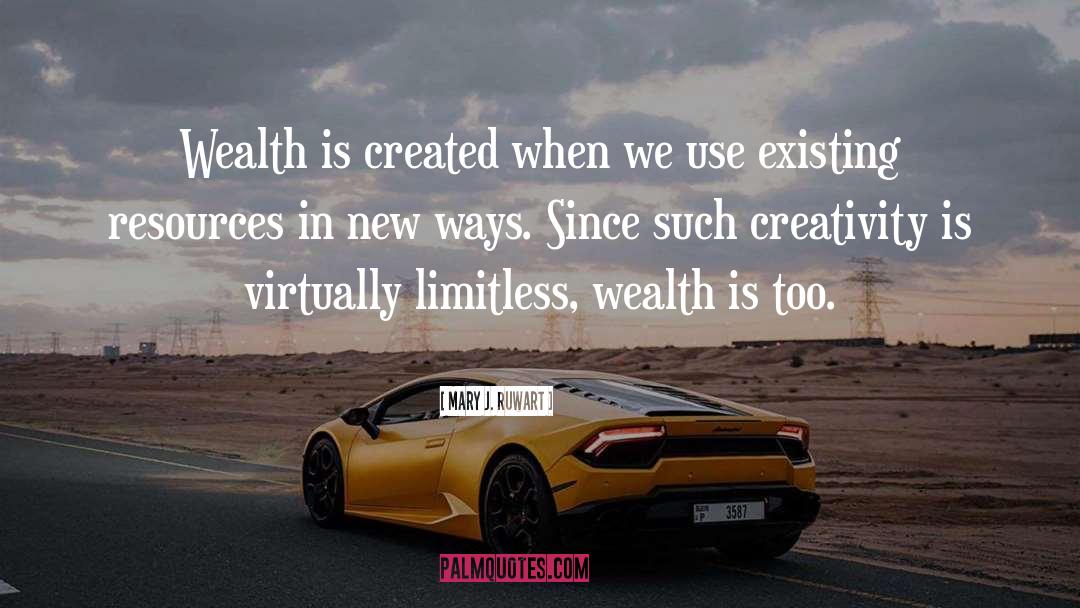 Mary J. Ruwart Quotes: Wealth is created when we