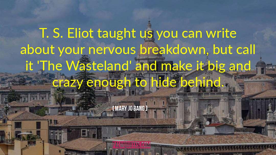 Mary Jo Bang Quotes: T. S. Eliot taught us