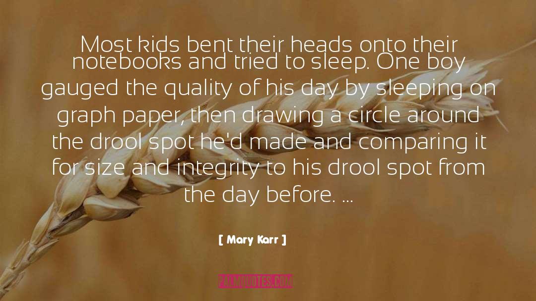 Mary Karr Quotes: Most kids bent their heads
