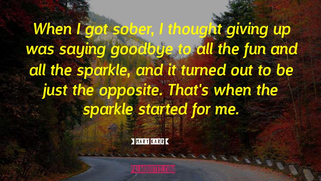 Mary Karr Quotes: When I got sober, I