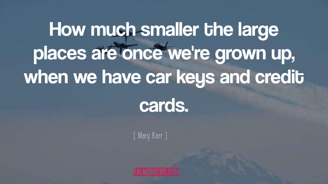 Mary Karr Quotes: How much smaller the large