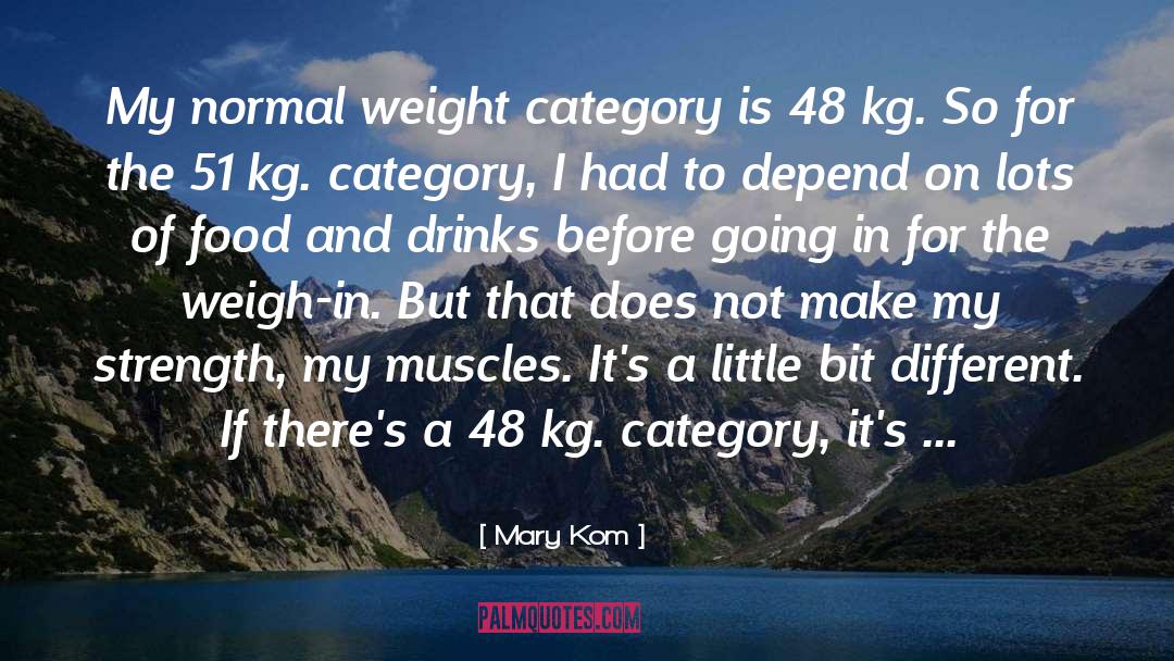 Mary Kom Quotes: My normal weight category is