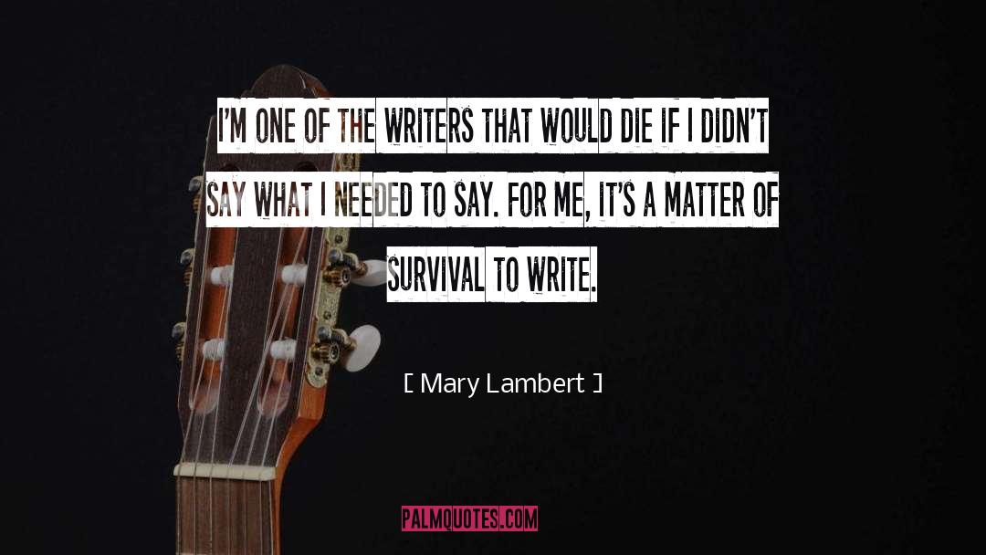 Mary Lambert Quotes: I'm one of the writers