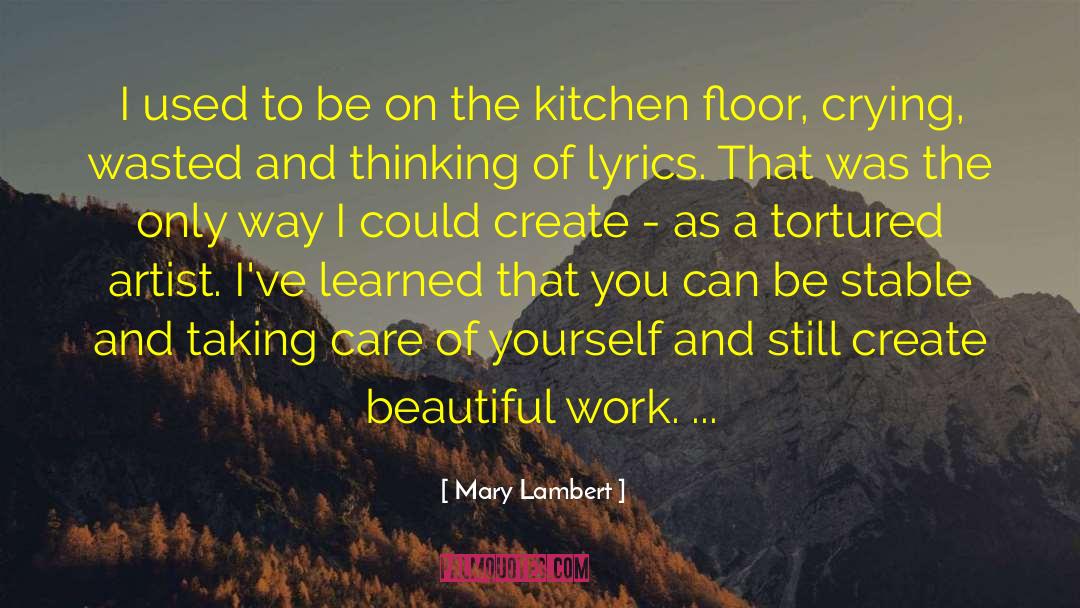 Mary Lambert Quotes: I used to be on