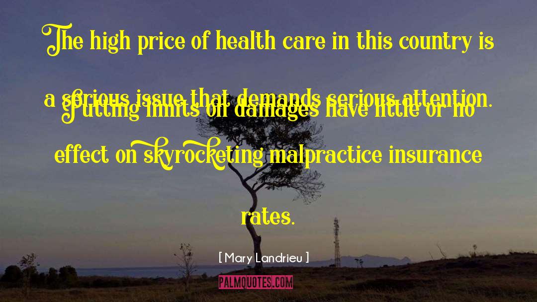 Mary Landrieu Quotes: The high price of health