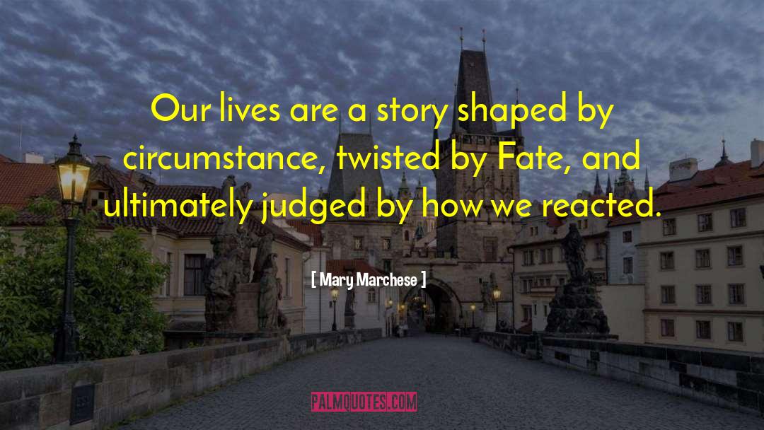 Mary Marchese Quotes: Our lives are a story