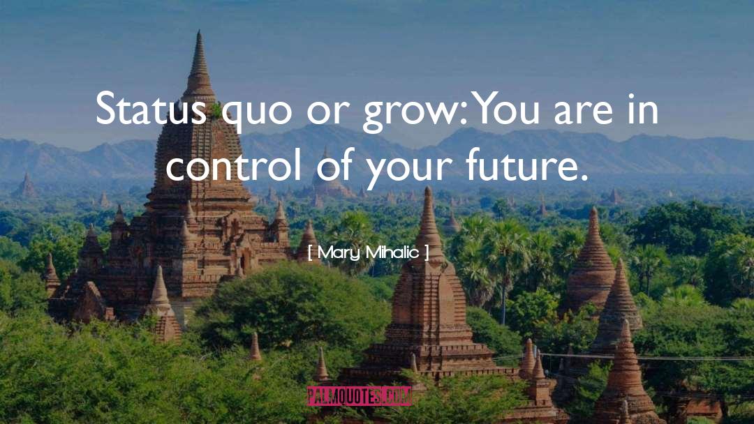 Mary Mihalic Quotes: Status quo or grow: You