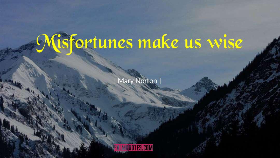 Mary Norton Quotes: Misfortunes make us wise