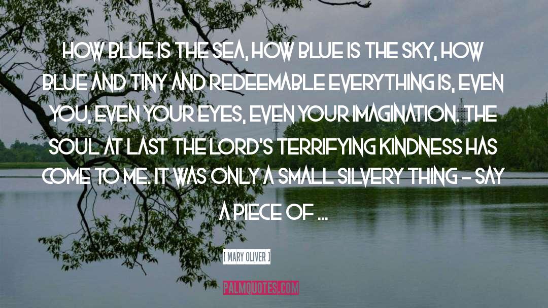 Mary Oliver Quotes: How blue is the sea,