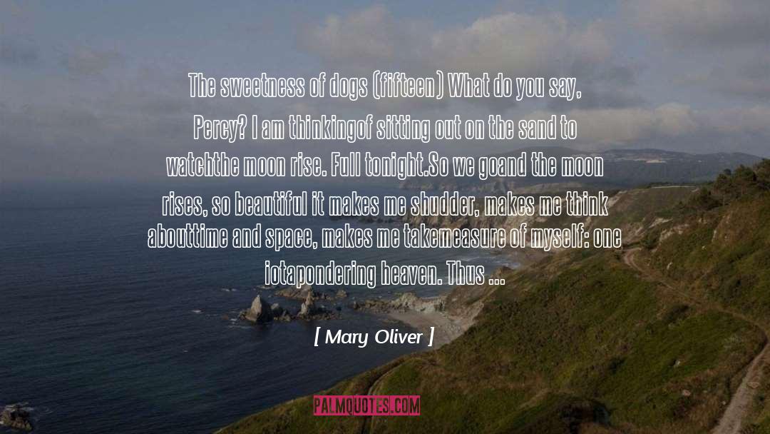 Mary Oliver Quotes: The sweetness of dogs (fifteen)