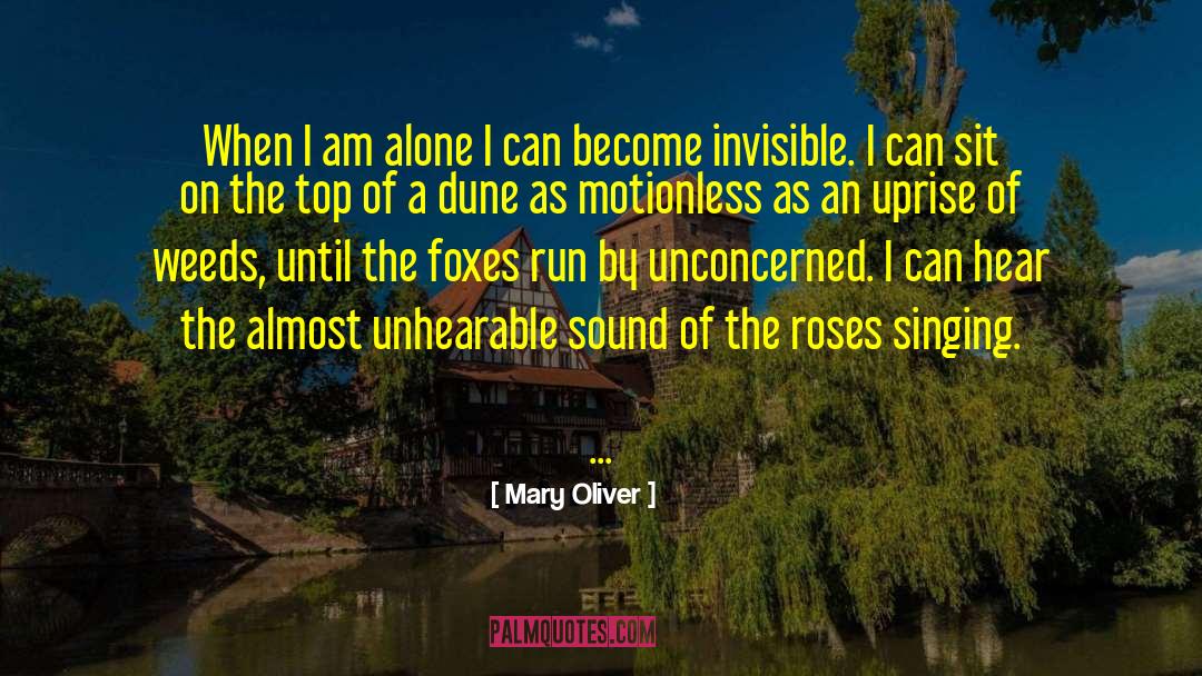 Mary Oliver Quotes: When I am alone I