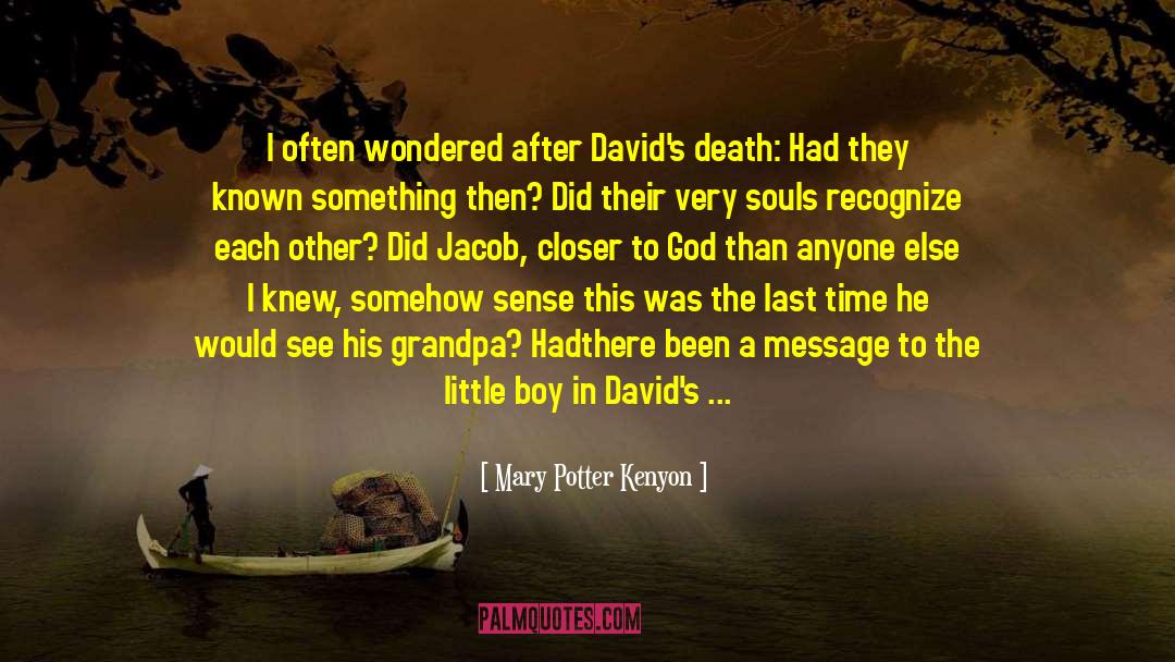 Mary Potter Kenyon Quotes: I often wondered after David's