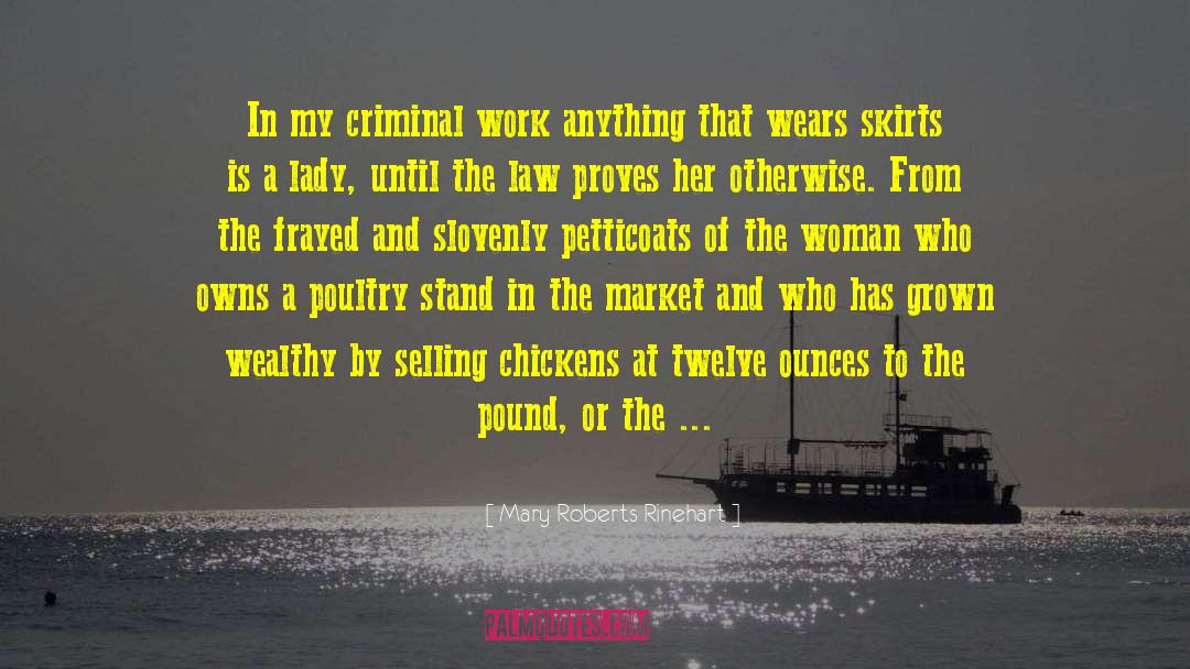 Mary Roberts Rinehart Quotes: In my criminal work anything