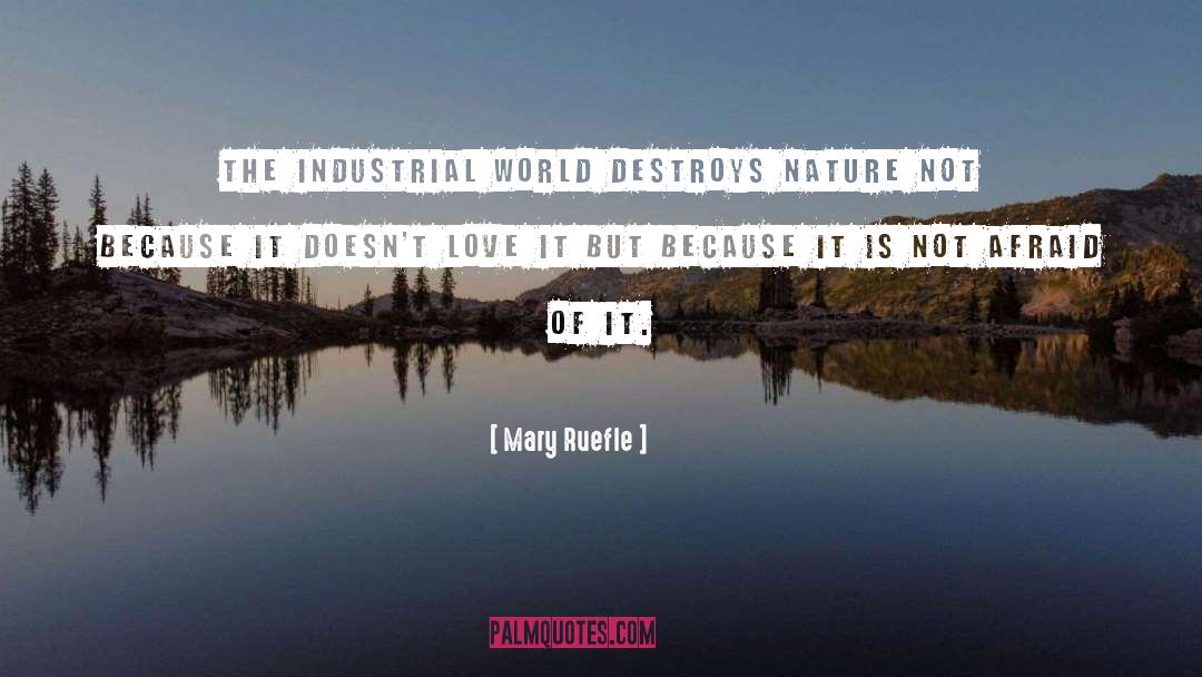 Mary Ruefle Quotes: The industrial world destroys nature