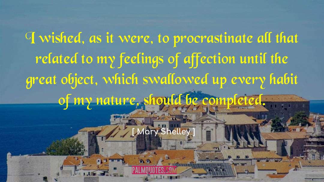 Mary Shelley Quotes: I wished, as it were,