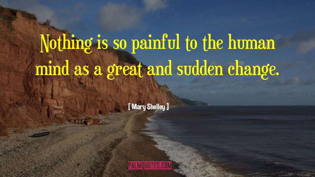 Mary Shelley Quotes: Nothing is so painful to