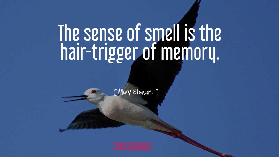Mary  Stewart Quotes: The sense of smell is