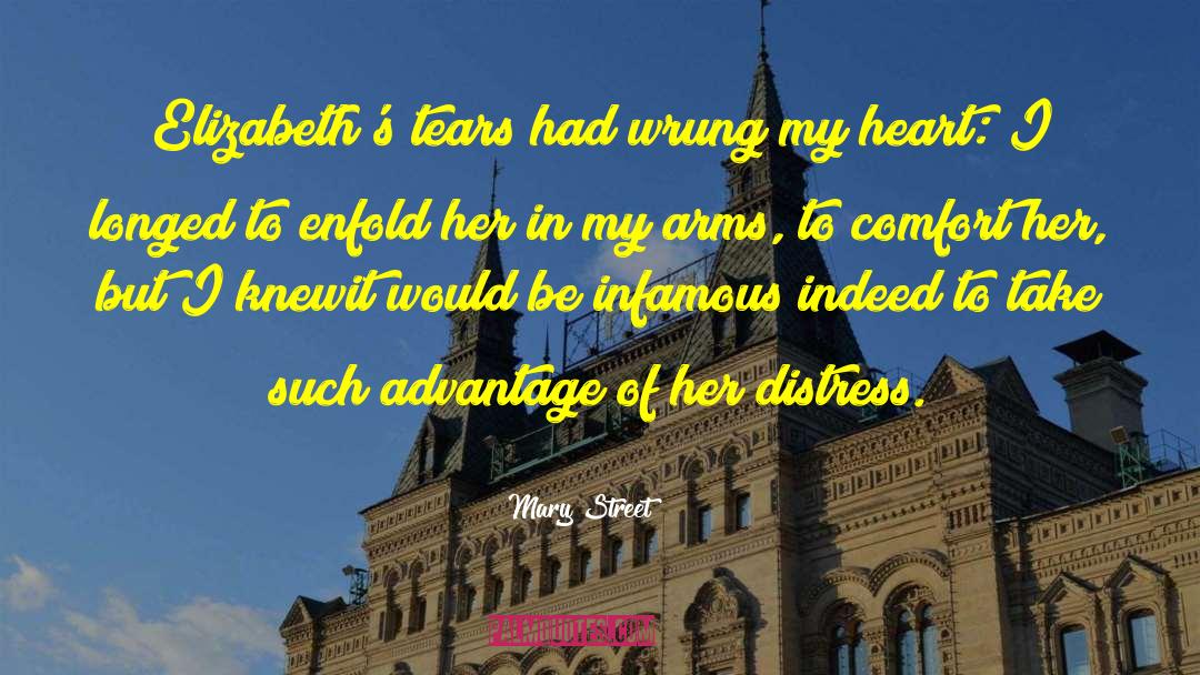 Mary Street Quotes: Elizabeth's tears had wrung my