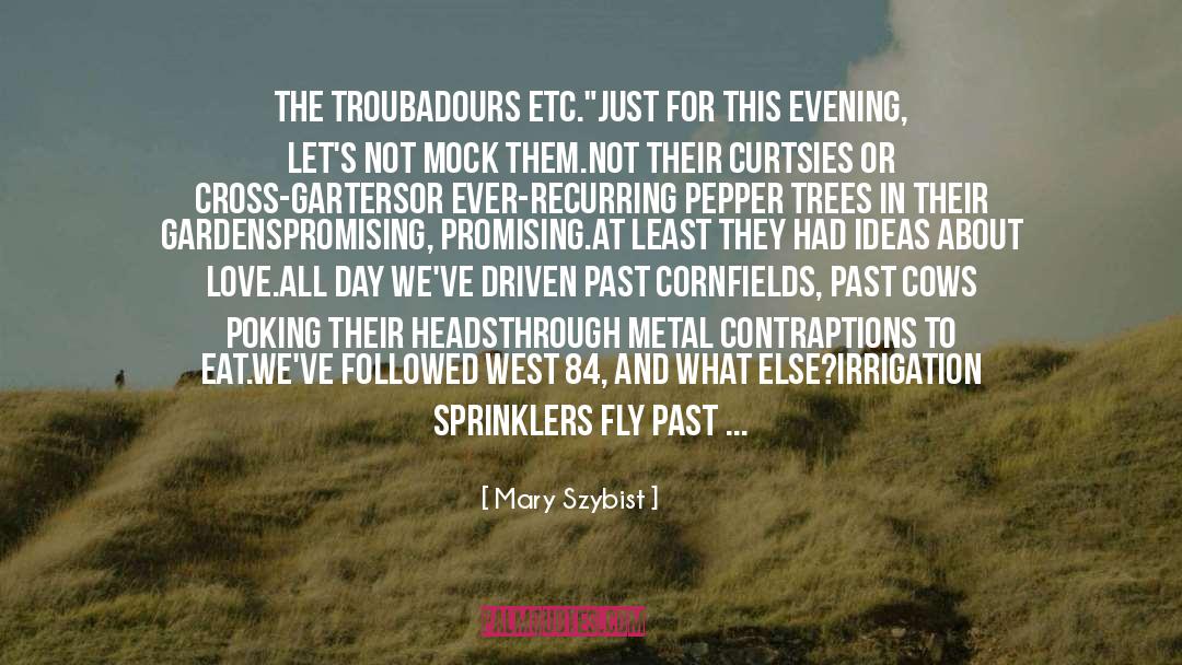 Mary Szybist Quotes: The Troubadours Etc.