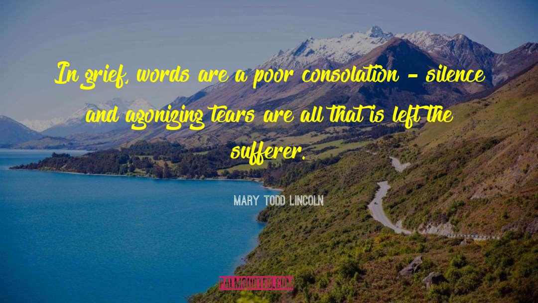 Mary Todd Lincoln Quotes: In grief, words are a