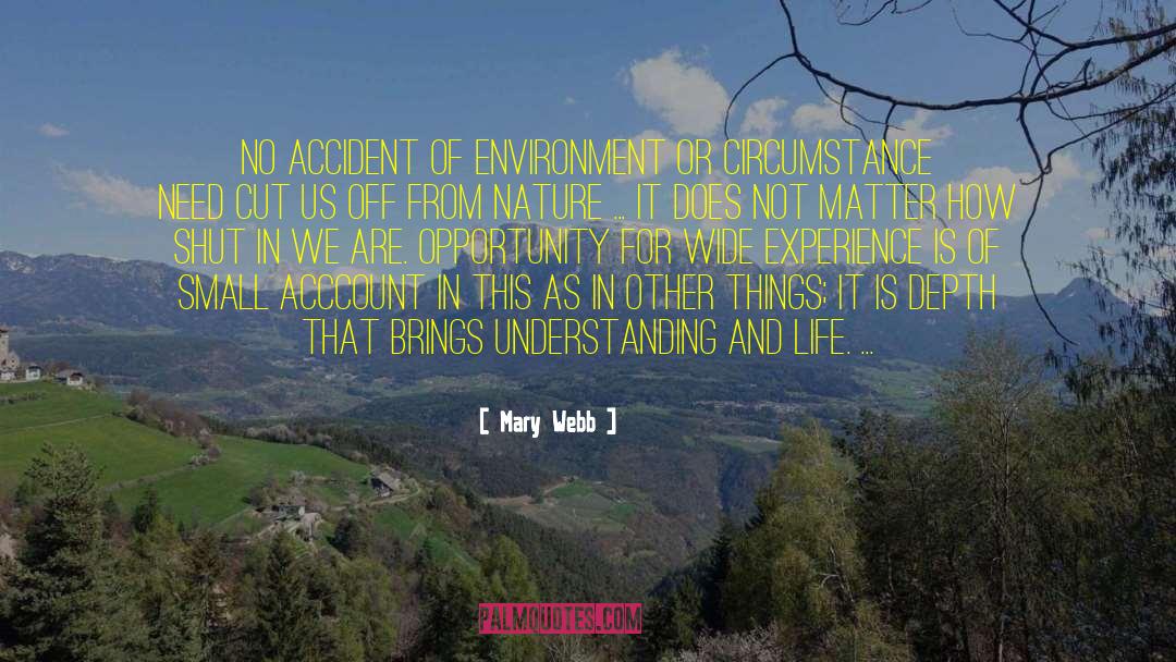 Mary Webb Quotes: No accident of environment or