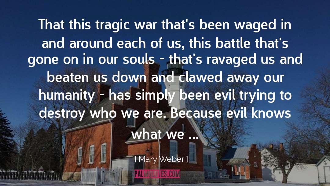 Mary Weber Quotes: That this tragic war that's