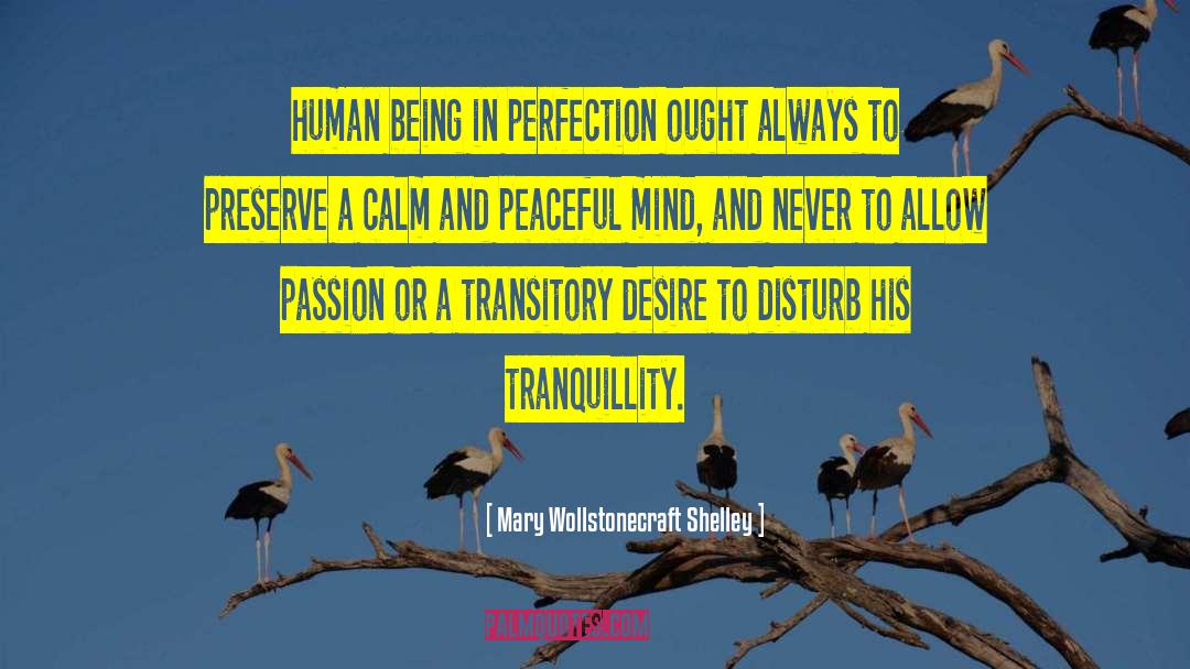 Mary Wollstonecraft Shelley Quotes: human being in perfection ought