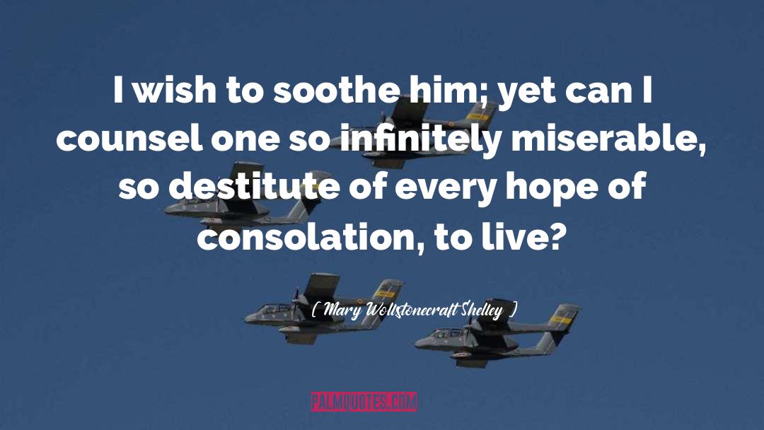 Mary Wollstonecraft Shelley Quotes: I wish to soothe him;