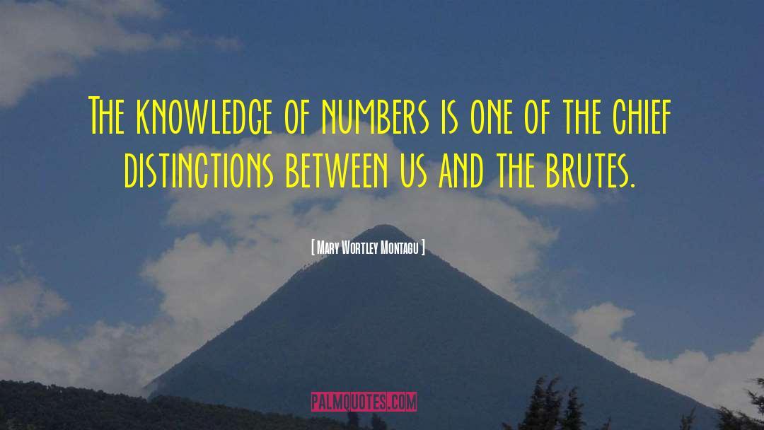 Mary Wortley Montagu Quotes: The knowledge of numbers is