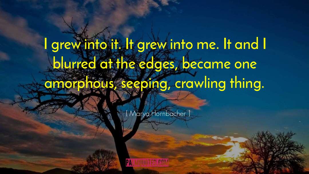 Marya Hornbacher Quotes: I grew into it. It