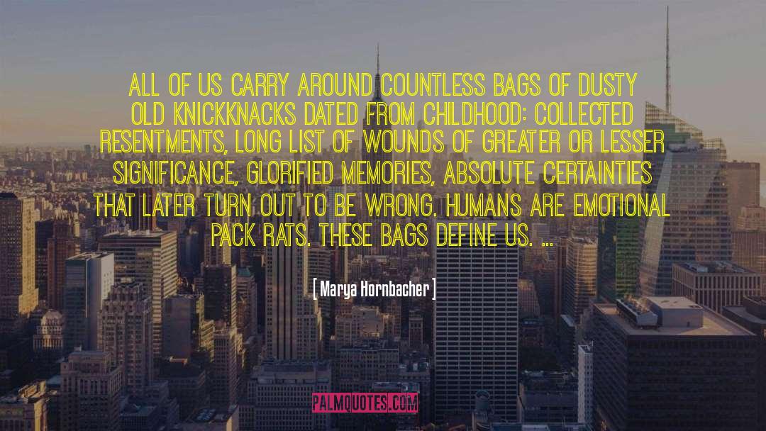 Marya Hornbacher Quotes: All of us carry around