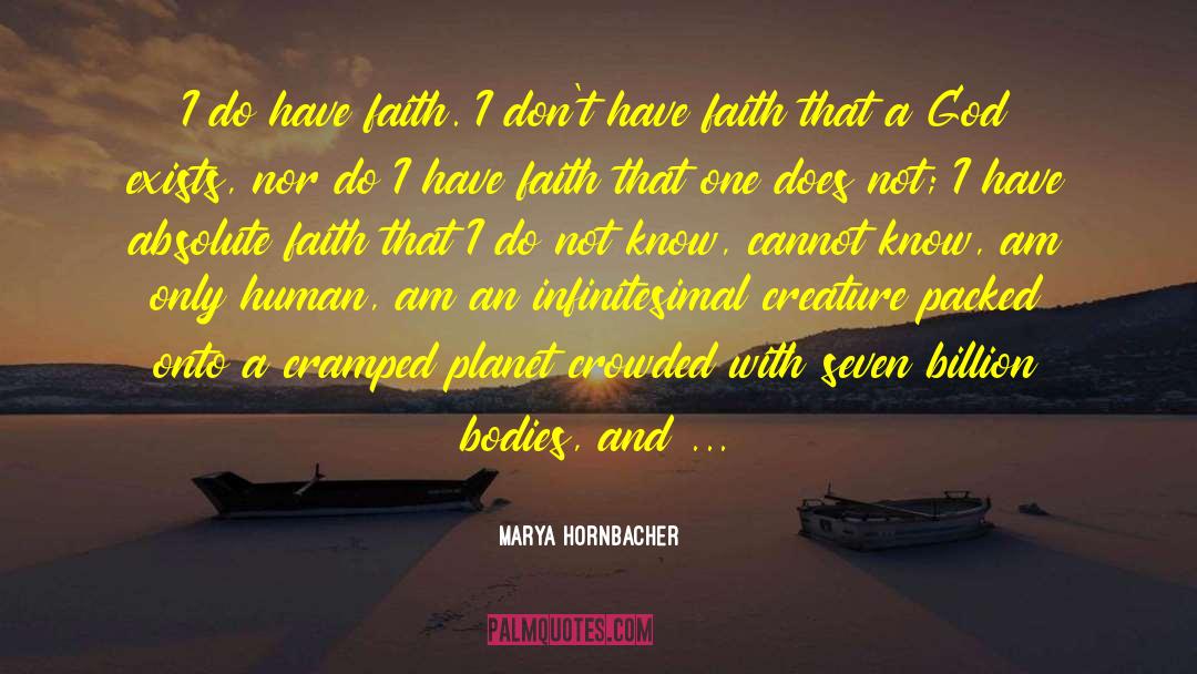 Marya Hornbacher Quotes: I do have faith. I