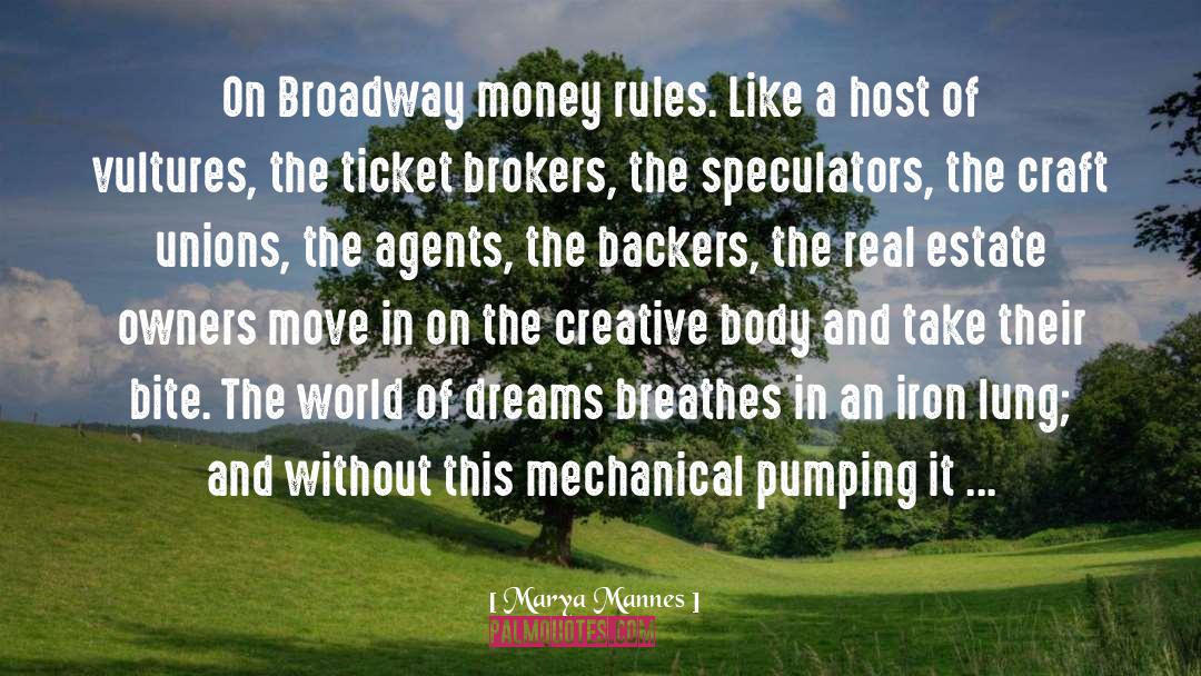 Marya Mannes Quotes: On Broadway money rules. Like