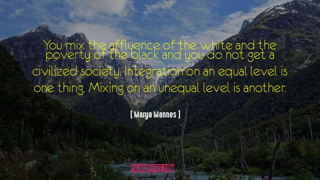Marya Mannes Quotes: You mix the affluence of