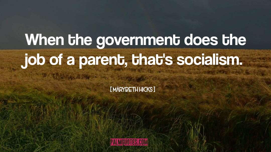 Marybeth Hicks Quotes: When the government does the