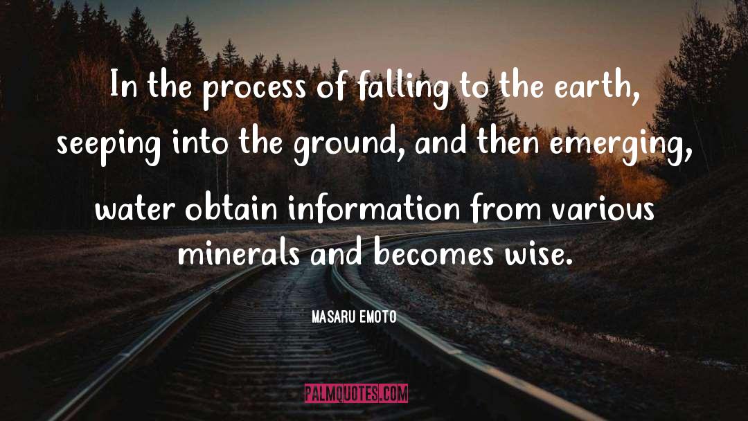 Masaru Emoto Quotes: In the process of falling