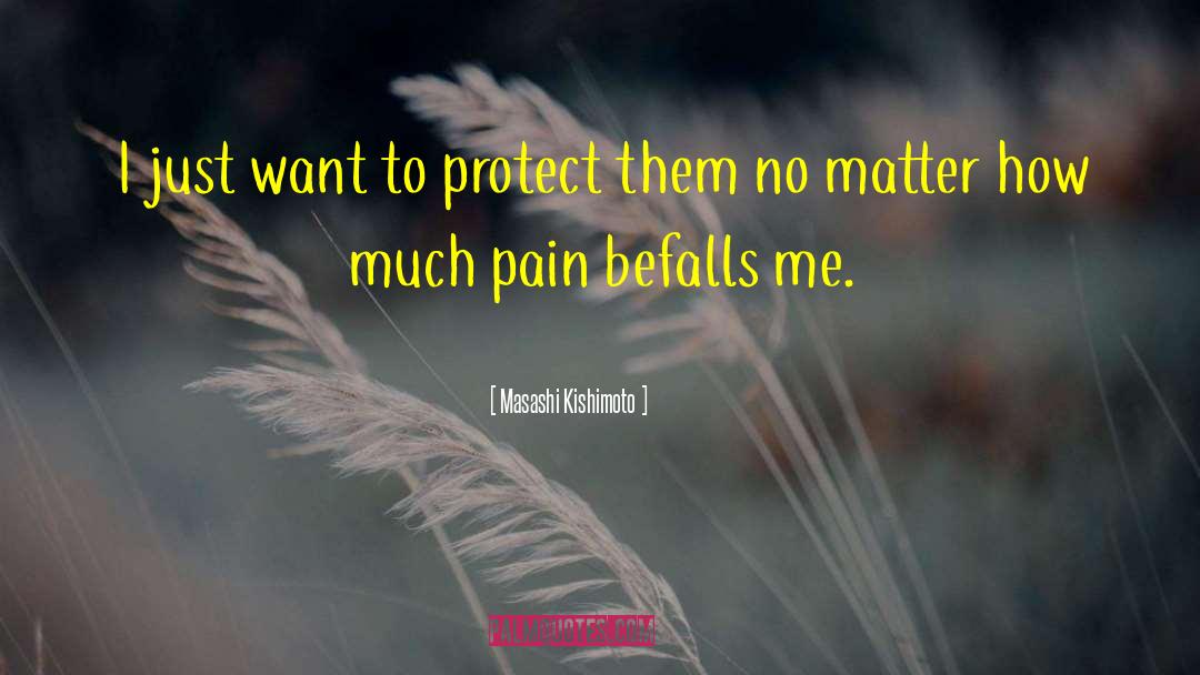 Masashi Kishimoto Quotes: I just want to protect