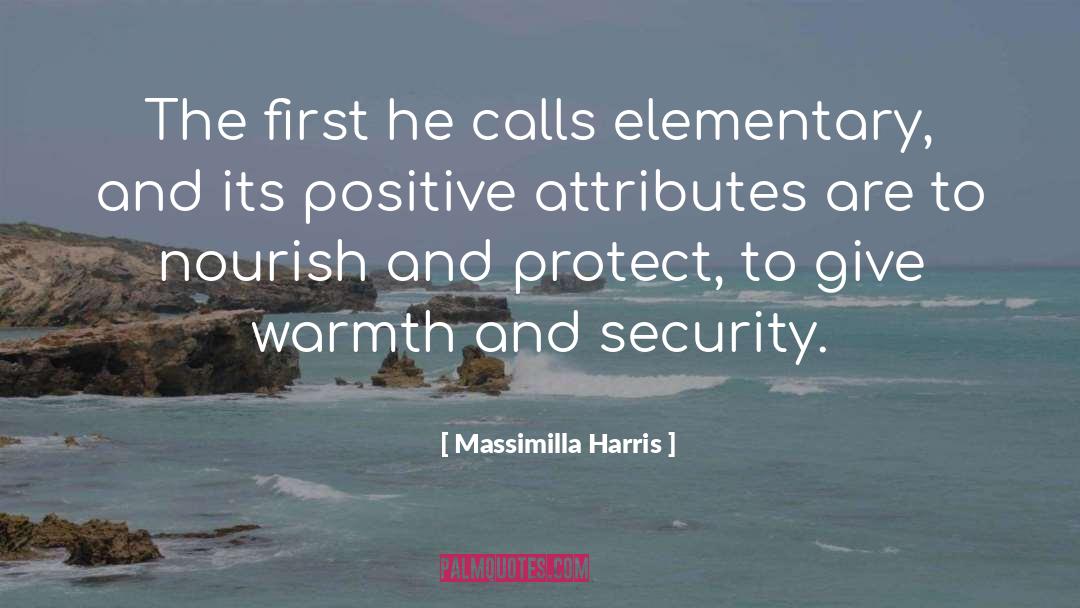 Massimilla Harris Quotes: The first he calls elementary,