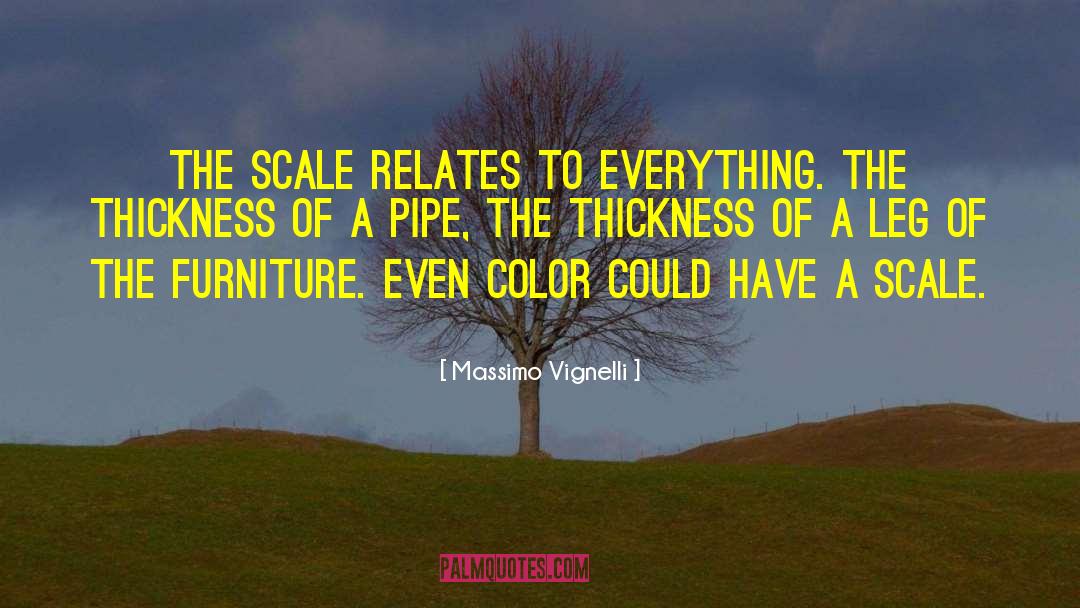Massimo Vignelli Quotes: The scale relates to everything.