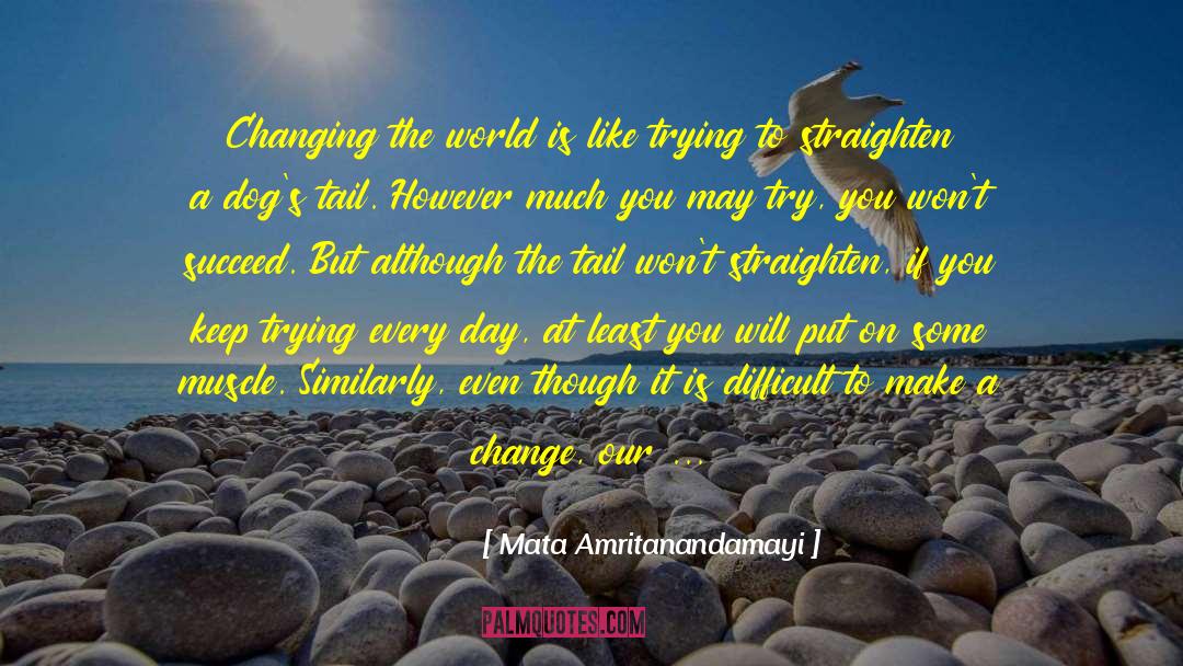 Mata Amritanandamayi Quotes: Changing the world is like