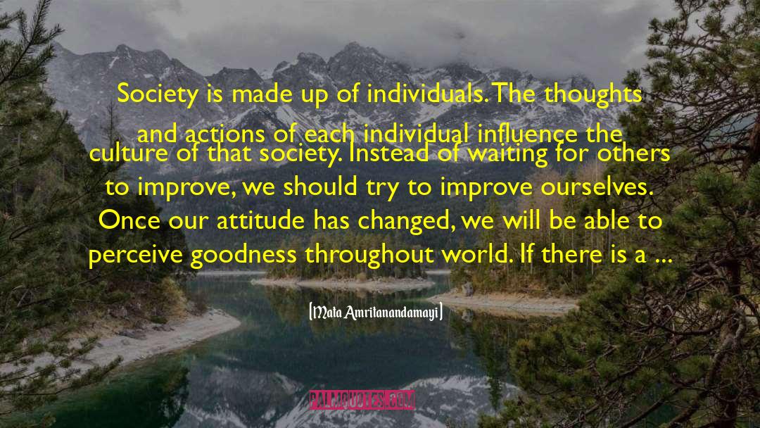 Mata Amritanandamayi Quotes: Society is made up of