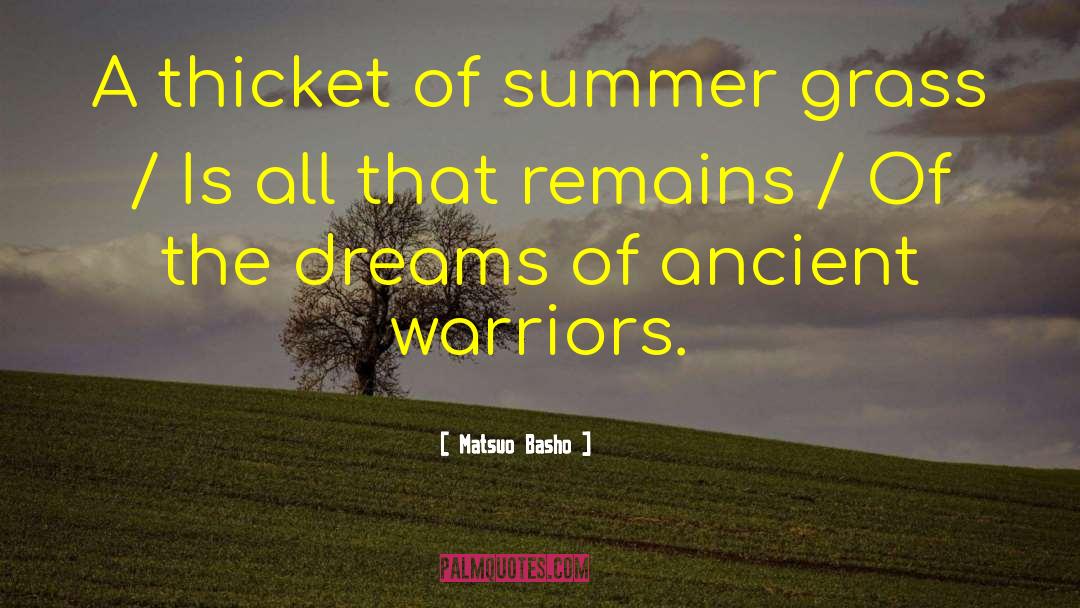 Matsuo Basho Quotes: A thicket of summer grass