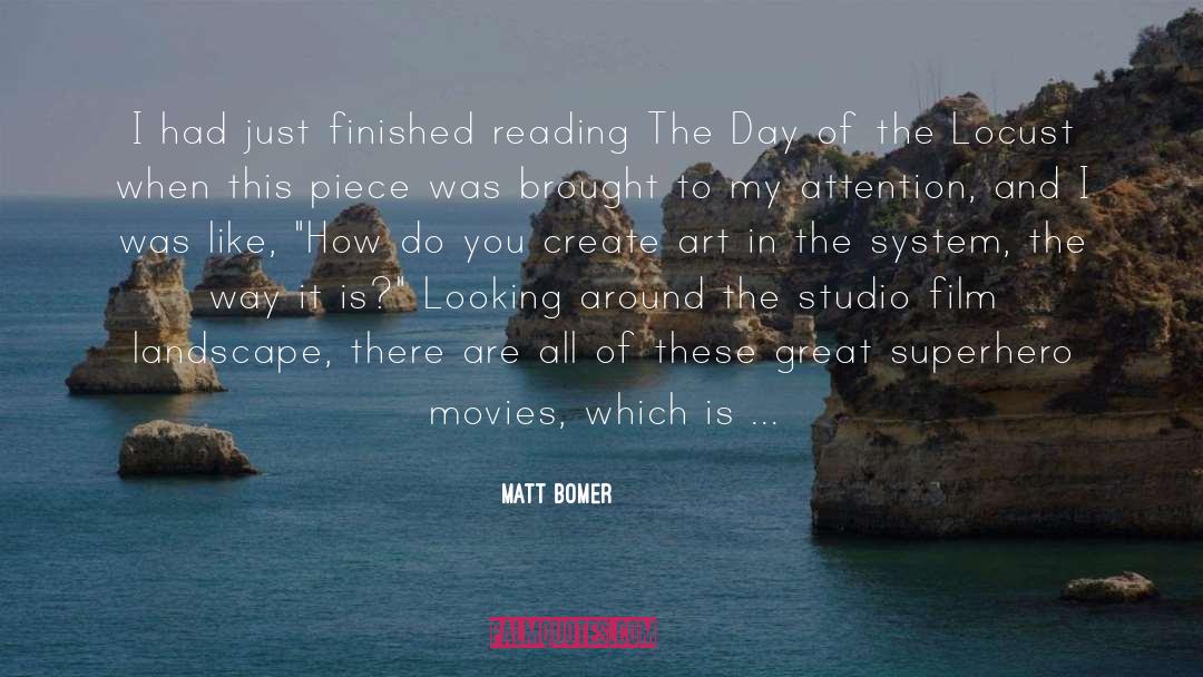 Matt Bomer Quotes: I had just finished reading