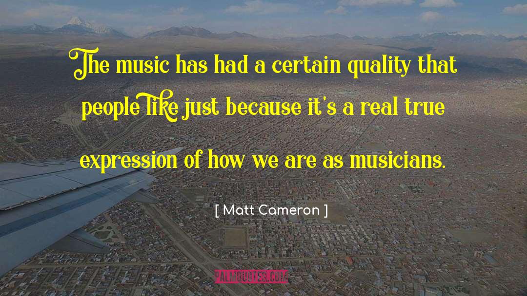 Matt Cameron Quotes: The music has had a