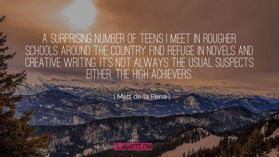 Matt De La Pena Quotes: A surprising number of teens